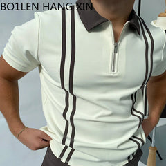 Herren Kurzarm Polo-Shirts Viertel-Zip lässig tägliche Fit v Hals Basic-entworfene Hemden