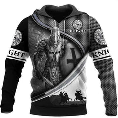 Templar Knight Hoodie 3D Printed Fashion Sportswear Harajuku Street Loose Plus Size Streetwear Men's Clothing