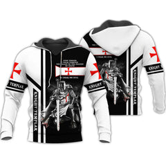 Templars Knight Hoodie 3D Moda impresa Sportswear Harajuku Street Loose Plus Sallwear Ropa para hombres