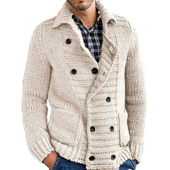 Knitted Sweaters Men New Button Placket Cardigan Sweater Coat Jacket Casual Slim Fit Knitwear Pull Homme Sweater Male Clothing