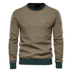 Männer lässig kontrastfarben trendy Pullover Strickwege