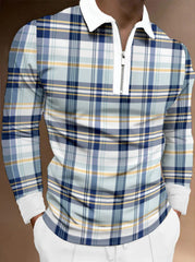 Camisa de polo de manga larga de otoño para hombres