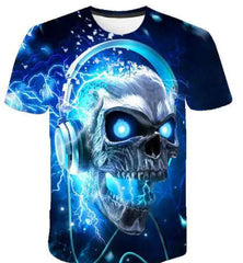 Men's Polyester Fiber Digital Print Casual Top