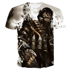 Men's Polyester Fiber Digital Print Casual Top