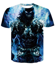 Men's Polyester Fiber Digital Print Casual Top