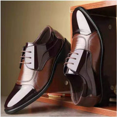 Men's Shoes Formal Dress Shoes Patent Pointed-toe British Style Spliced Business Casual Gentleman Pumps