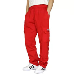 Sport sciolti allentanti pantaloni di pantaloni pantaloni in vita a tasca da uomo corda da uomo pantaloni casual da donna su pantaloni casual grigio scuro