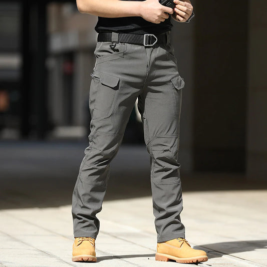 Tactical stretch fabric multi-pocket cargo pants