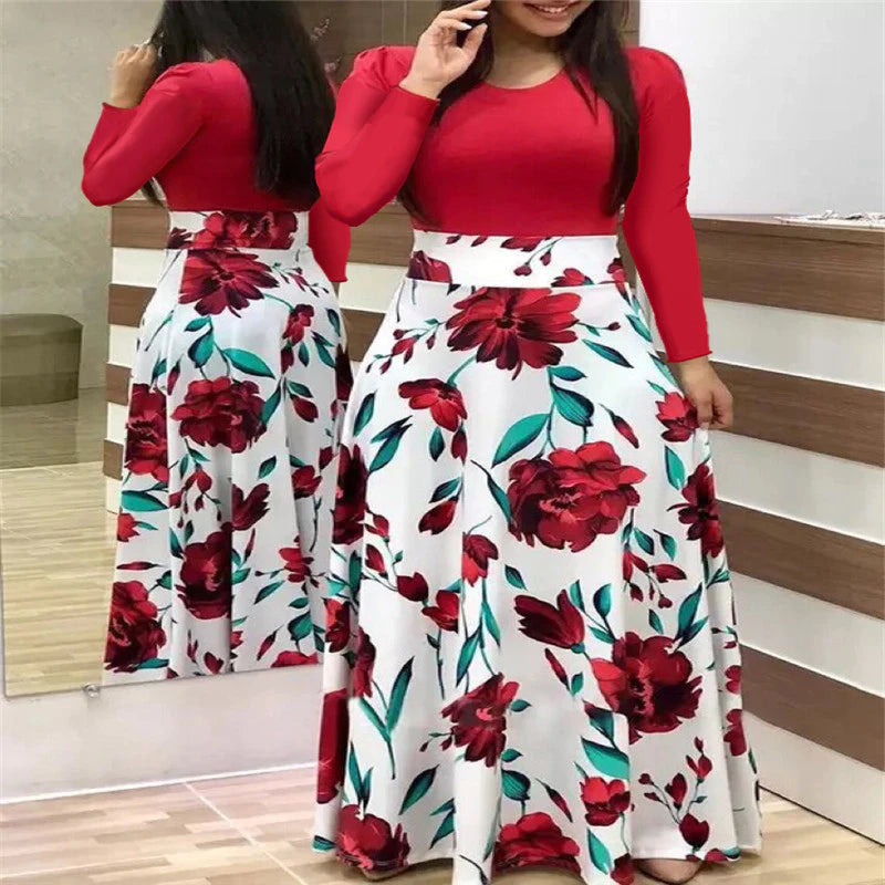 Vestido de manga larga para mujer Túnica informal