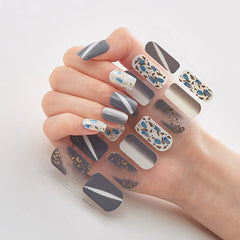 High-quality nail stickers fully pasted 3D hot stamping laser nail polish film stickers fashionable nail stickers.