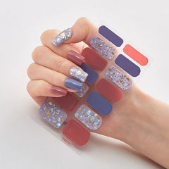 High-quality nail stickers fully pasted 3D hot stamping laser nail polish film stickers fashionable nail stickers.