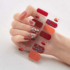 High-quality nail stickers fully pasted 3D hot stamping laser nail polish film stickers fashionable nail stickers.