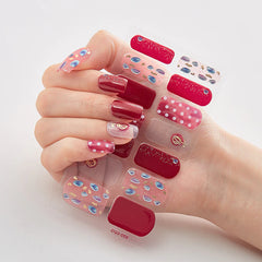 High-quality nail stickers fully pasted 3D hot stamping laser nail polish film stickers fashionable nail stickers.