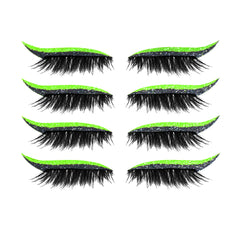 4 Paare selbstklebende Wimpern Glitzer Glitzer Lidschattenaufkleber Eyeliner-Aufkleber