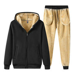 Men's Casual Sportsuit with Thermal Hoodies