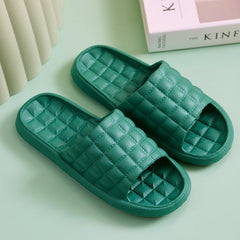 Thick Platform Bathroom Home Slippers Women Men Summer Cloud Slippers Non-slip Flip Flops Couples Soft Sole EVA Indoor Slides