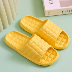 Thick Platform Bathroom Home Slippers Women Men Summer Cloud Slippers Non-slip Flip Flops Couples Soft Sole EVA Indoor Slides