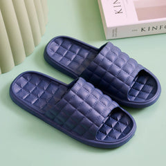 Thick Platform Bathroom Home Slippers Women Men Summer Cloud Slippers Non-slip Flip Flops Couples Soft Sole EVA Indoor Slides