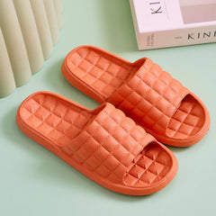 Thick Platform Bathroom Home Slippers Women Men Summer Cloud Slippers Non-slip Flip Flops Couples Soft Sole EVA Indoor Slides