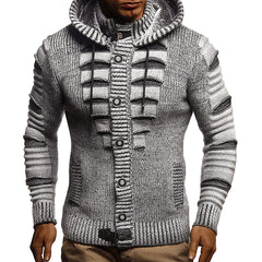 Männer mit Kapuze -Strickjacke Pullover Männer Pullover Jumper Jacke