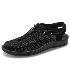 Herren komfortabler Verband Anti-Rutsch-Kee-Resistant Closed-Toe Beach Casual Webe Pendel Sandalen