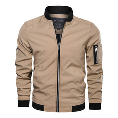 Chaqueta casual de collar de béisbol masculino