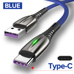 5A USB Tipo C Cavo Micro USB Carica rapida cellulare Caricatore Android Type-C Cord per Huawei P40 Mate 30 Xiaomi 12