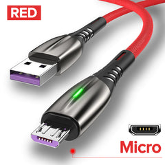 5A USB Tipo C Cavo Micro USB Carica rapida cellulare Caricatore Android Type-C Cord per Huawei P40 Mate 30 Xiaomi 12