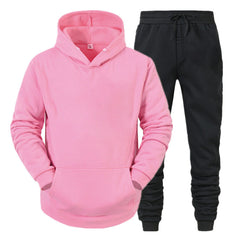 Men 2Pcs Outfits Long Sleeve Pullover Hoodie Sweatshirt