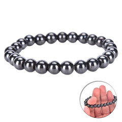 Bracelet des perles de pierre d'hématite avec thérapie magnétique