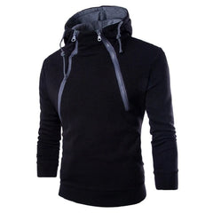 Men's Hoodie with Two-Way Zipper