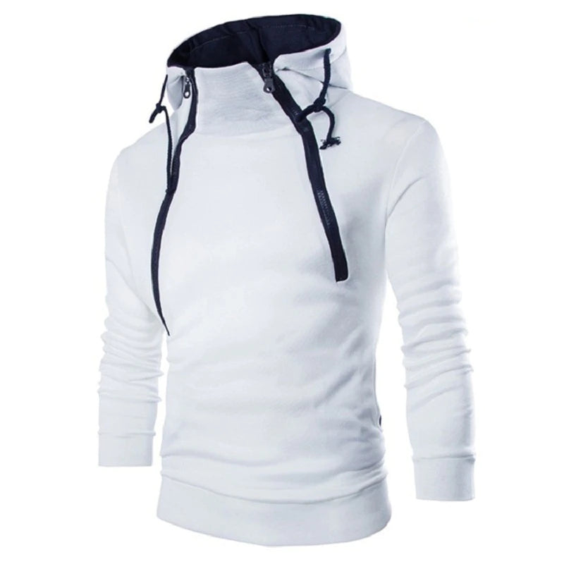 Men's Hoodie with Two-Way Zipper