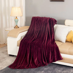 Wool Blanket Plain Flannel Blanket Thickened Double-sided Velvet Bed Sheet Office Nap Blanket Coral Fleece Blanket