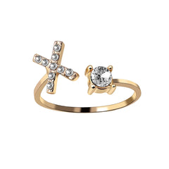 Anneaux pour les femmes A-Z 26 lettres Initial Name Modeling Exquis Ring Adjustable Ring comme cadeaux de vacances pour la mode petite amie