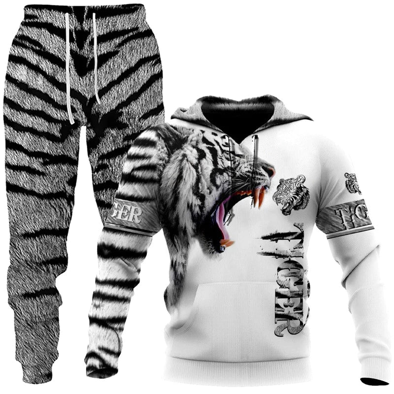 Men's Hoodie Digital Print Hoodie Set Men's Hoodie