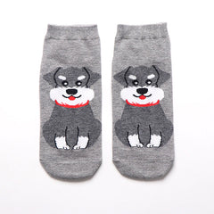 Primavera Autumn Fashion Lindo animal de animales Calcetines cortos de algodón Tide Dog Kawaii Bull Terrier Beagle Japonés casual Happy Funny Calcetines