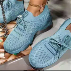 Sneakers de plate-forme à lacets pour femmes