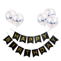 1set Happy Birthday Letter Banner Rose Gold Confetti Balloons Boy Girl Birthday Helium balloon Baby Shower Party Favors