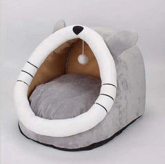 Gmaan Custom Pet Cave Led, letto igloo di gatto in pile ultra morbido rimovibile e lavabile gatto casa accogliente per gatti per cani di piccola taglia (L, giallo)