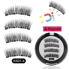 4 Pairs Magnetic Eyelash Thick False Eyelashes No Glue Required