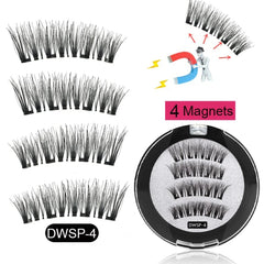 4 Pairs Magnetic Eyelash Thick False Eyelashes No Glue Required