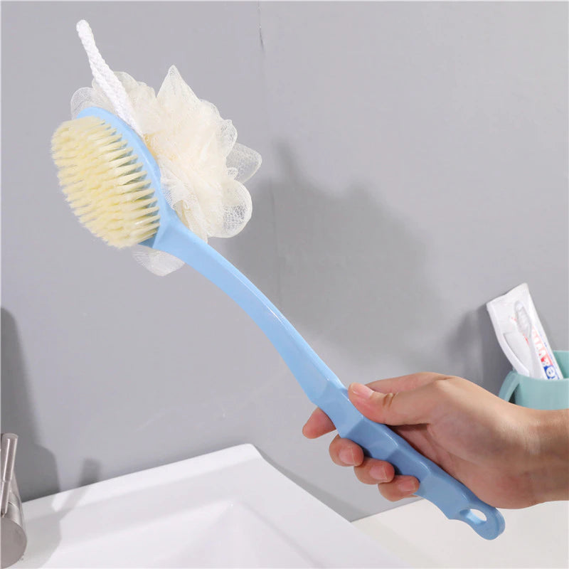 For daily use in home bathroom - long handle back rub with bath flower bath brush