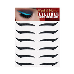 6 Pairs Eyeliner Stickers Self Adhesive Eye Shadow Stage Makeup Double Eyelid Stickers Party Nightclub Eye Makeup