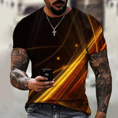 Camiseta gráfica de impresión 3D para hombres