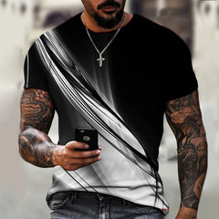 Camiseta gráfica de impresión 3D para hombres