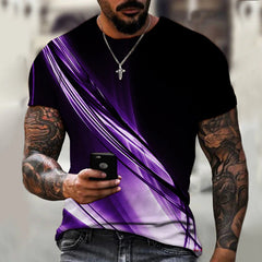 Camiseta gráfica de impresión 3D para hombres