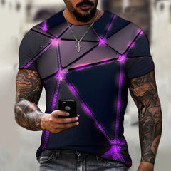 Camiseta gráfica de impresión 3D para hombres