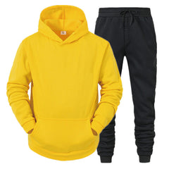 Men 2Pcs Outfits Long Sleeve Pullover Hoodie Sweatshirt