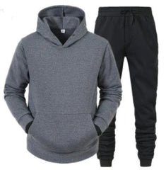 Men 2Pcs Outfits Long Sleeve Pullover Hoodie Sweatshirt