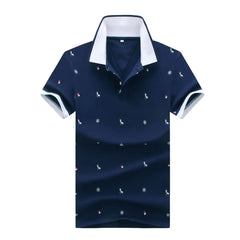 Männer Polo -Shirts bedruckte Männerhemd Kurzärmelene Summer Tops koreanischer Stil männlicher Tees Revers Polo -Hemd Designerhemd